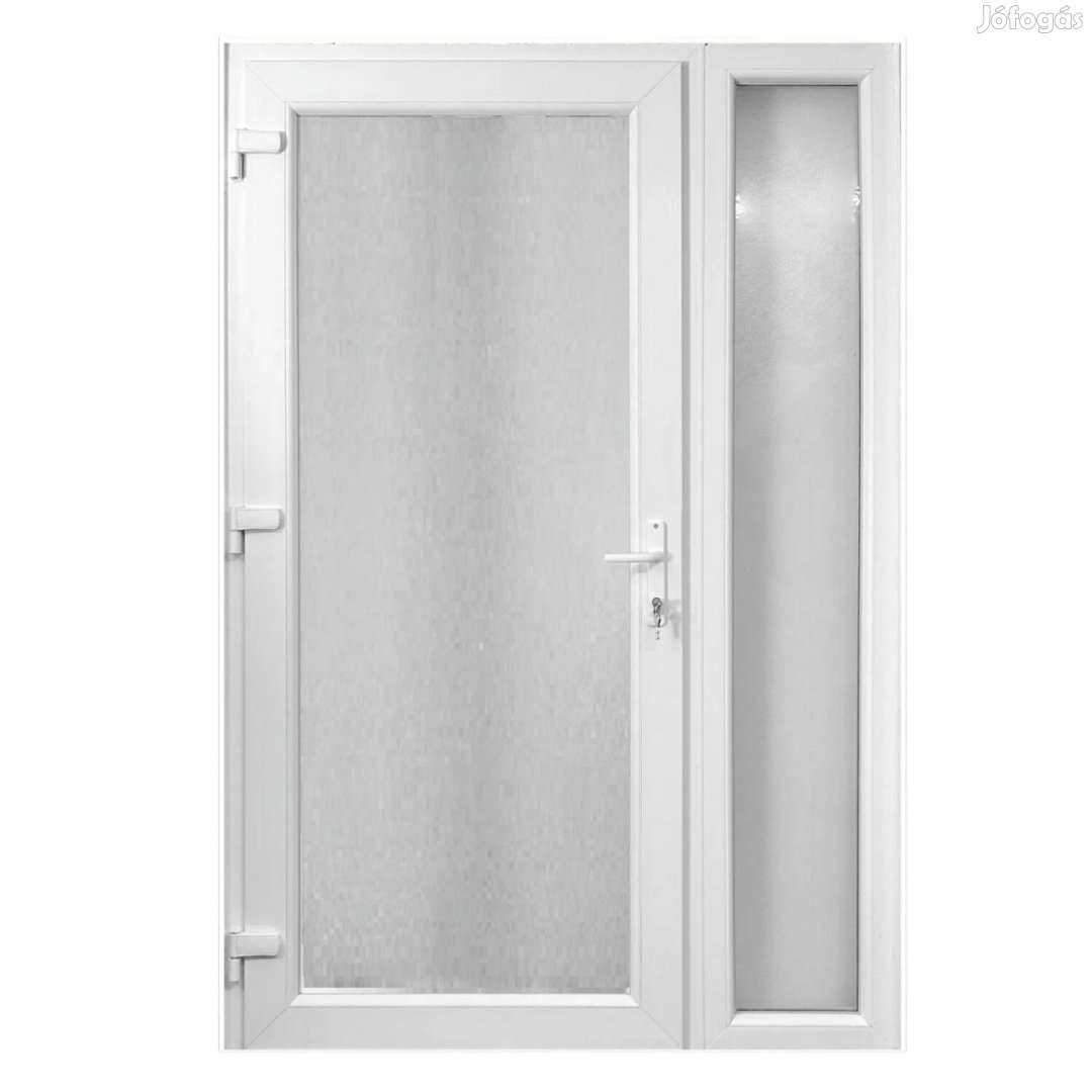 Teleüveges bejárati ajtó fix oldalvilágítóval 128x208 cm