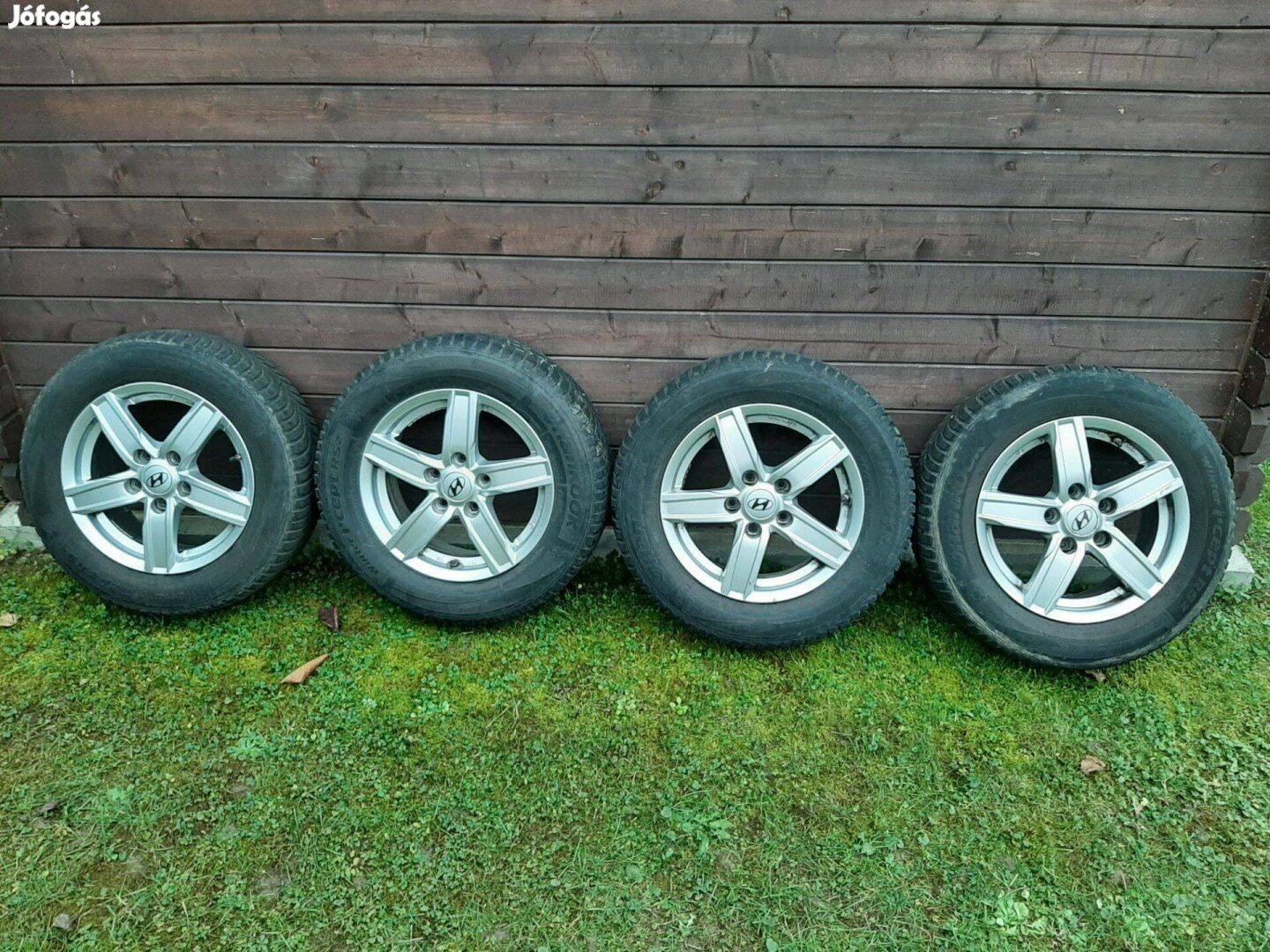 Téli 4db. használt gumi Hankook 195/65R15 91T alufelnivel