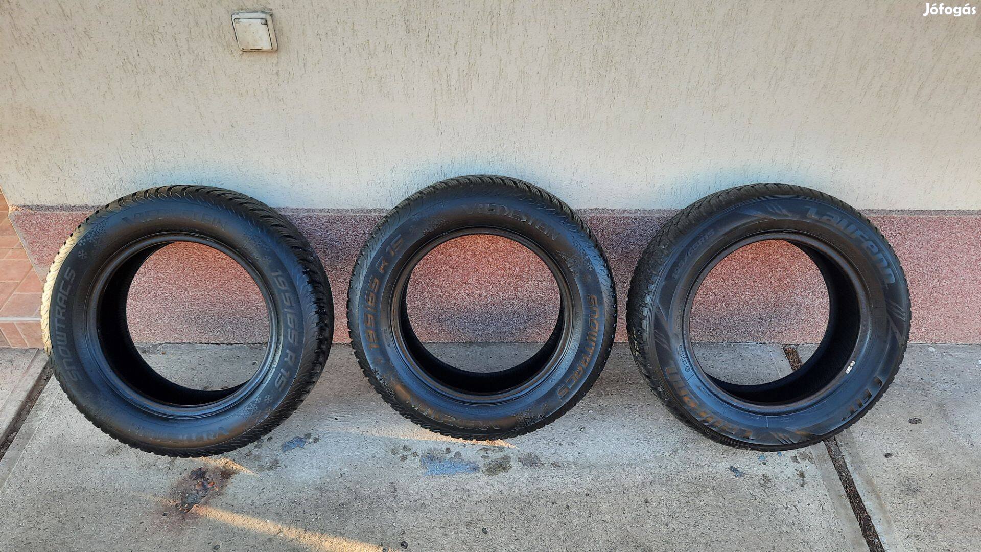 Téli gumi 2 Vredestein és 1 Laufenn 195/65 R15