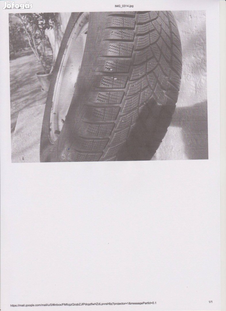Téli gumi felnin eladó