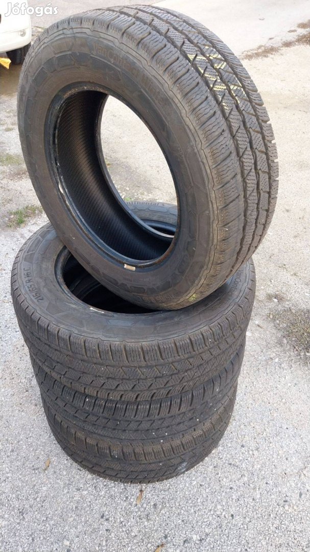 Téli gumi készletek, Continental 215/65 R16C és Uniroyal 185/60 R15