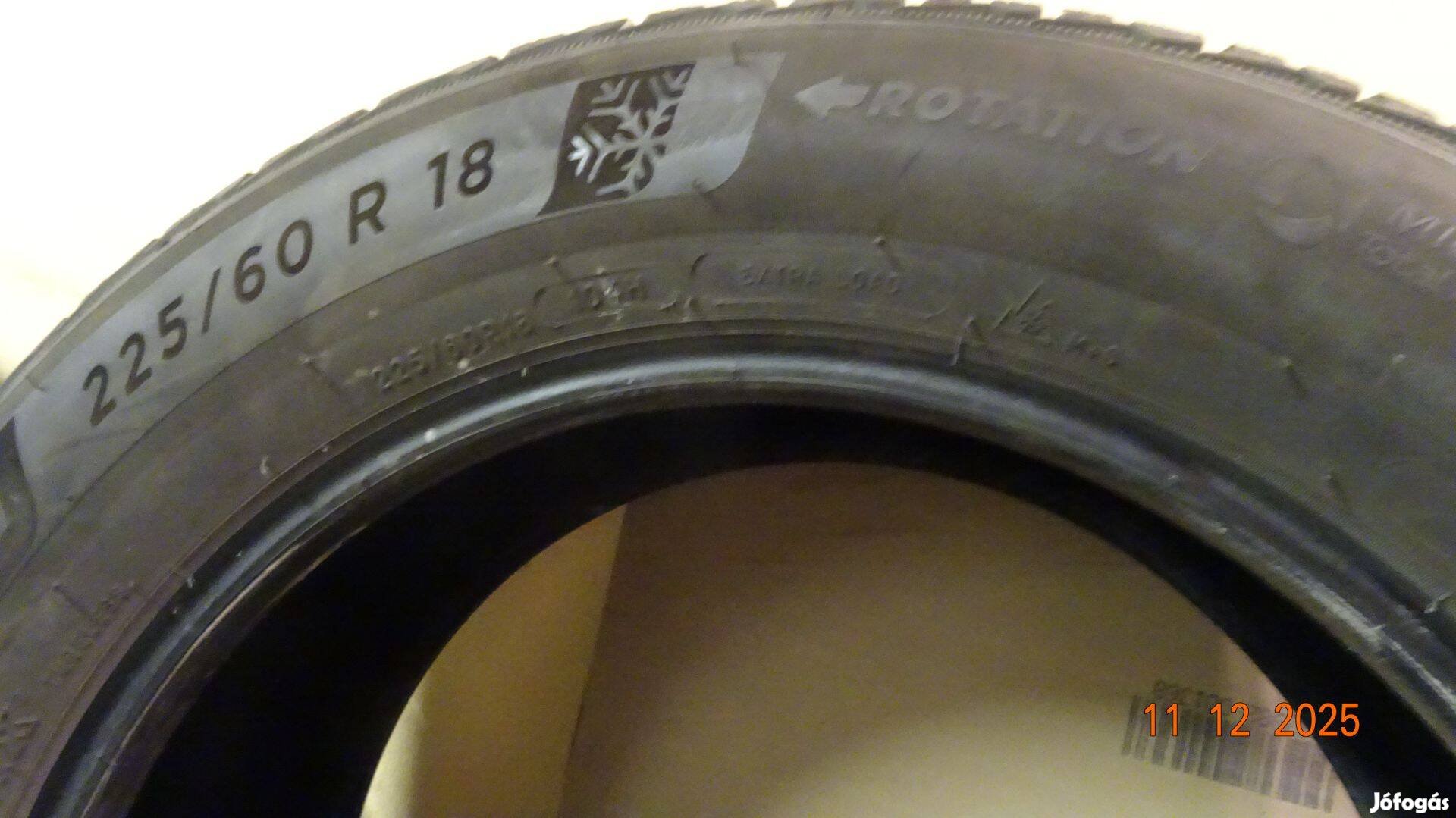 Téli gumiabroncs Lovason, 4 db Michelin Pilot Alpin 225/60 R18