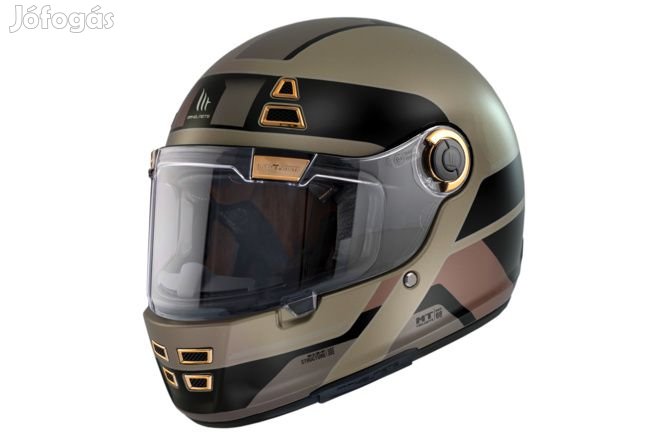 Teljes Arcú Sisak MT Helmets Jarama 68TH khaki zöld S