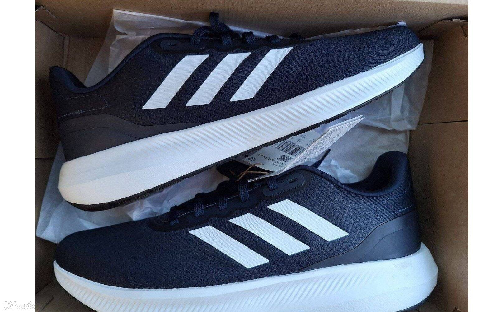 Teljesen új, cimkés adidas sportcipő 47 1/3-os méret, sötétkék szín