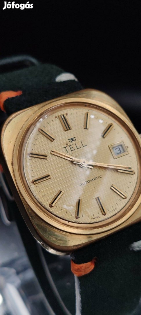 Tell swiss svájci férfi karóra óra szép állapot új szíjjal