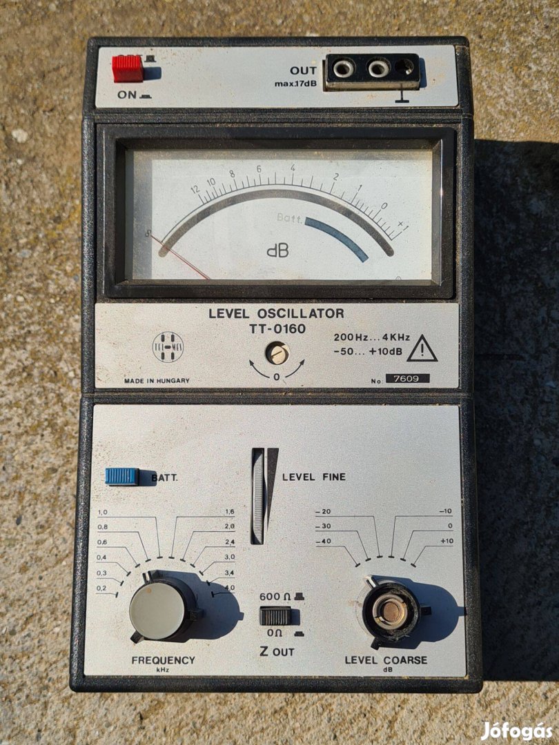 Telmes TT-0160 Level Oscillator 200Hz.4kHz - retro távközlési mérőmű
