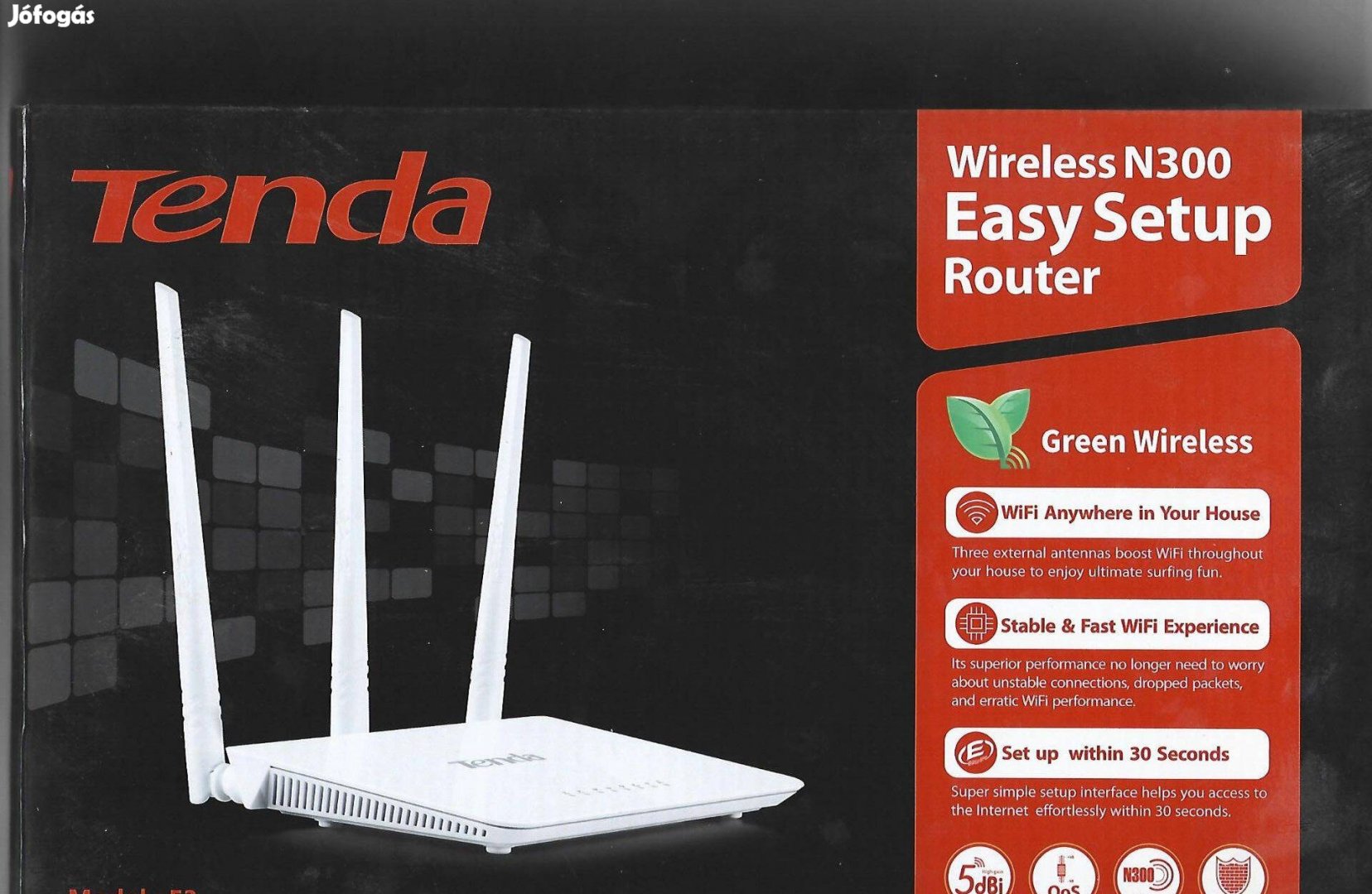 Tenda Wireless N300 EASY Setup Router Model: F3