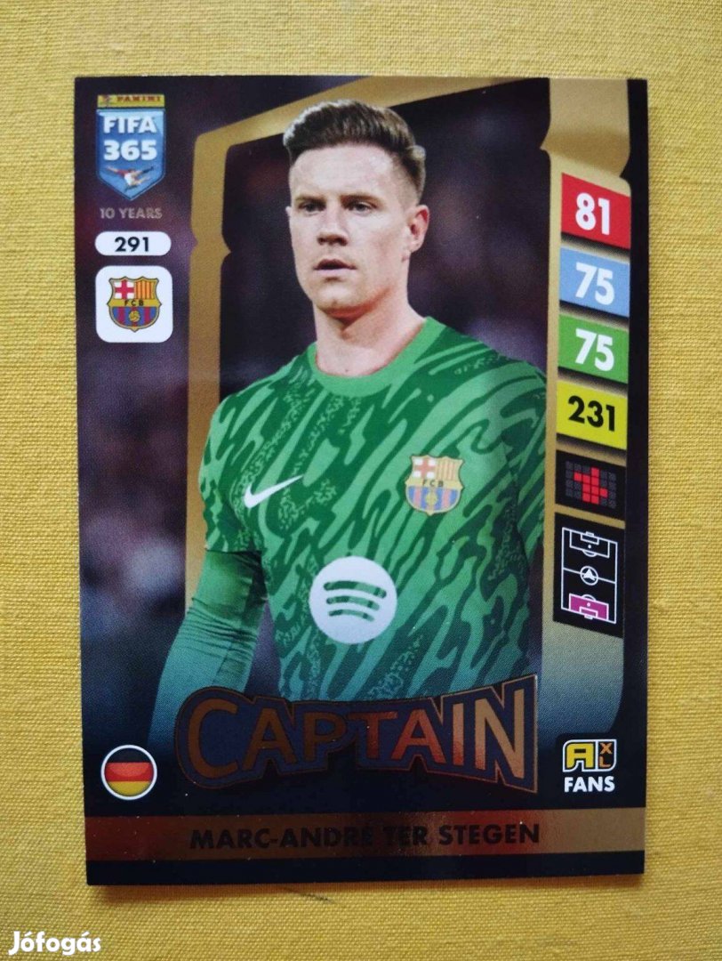 Ter Stegen (Barcelona) FIFA 365 2025 Captain focis kártya