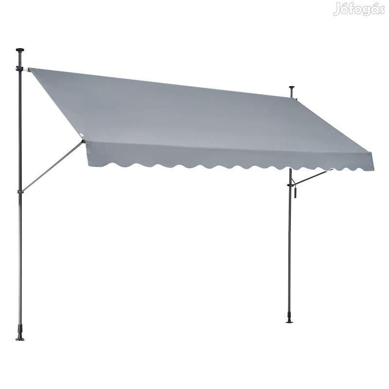 Terasz napellenző kézi tekerővel 350 x 120 cm szürke