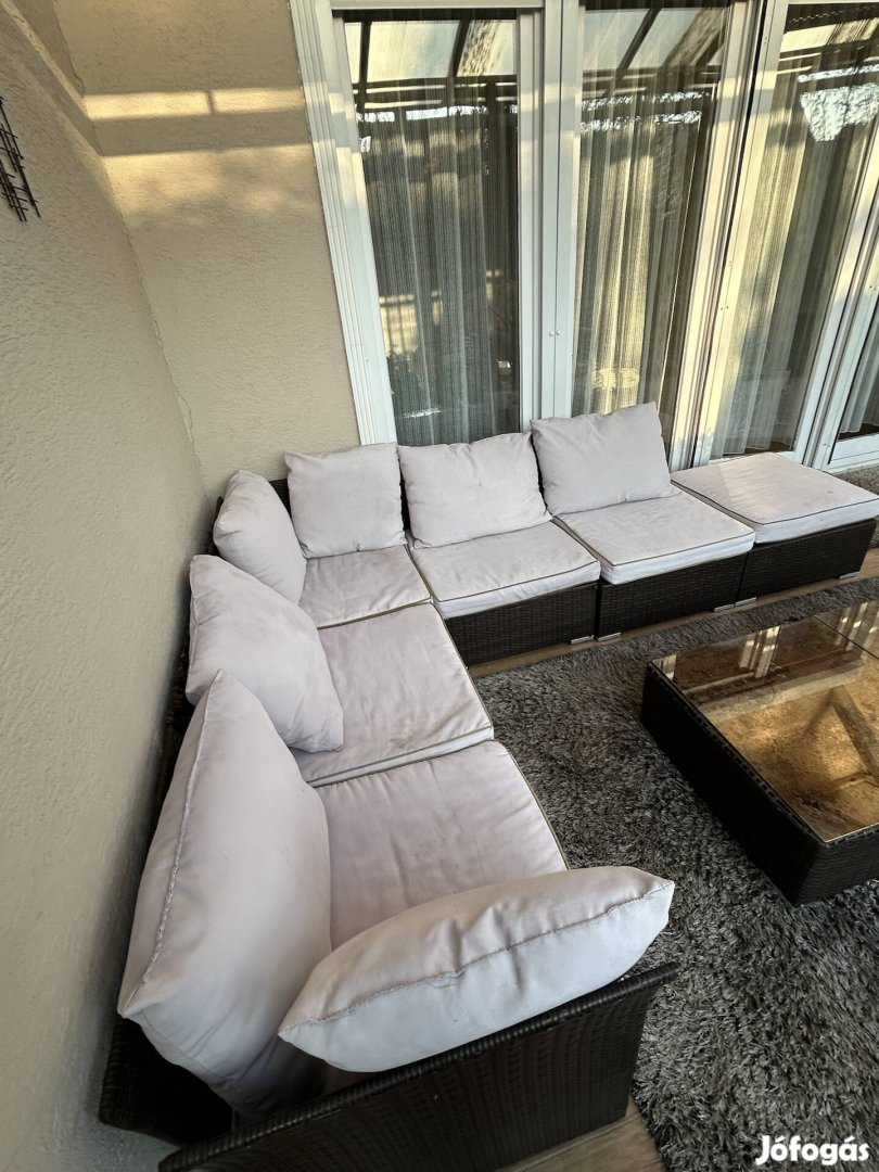 Terasz ülő garnitúra asztallal