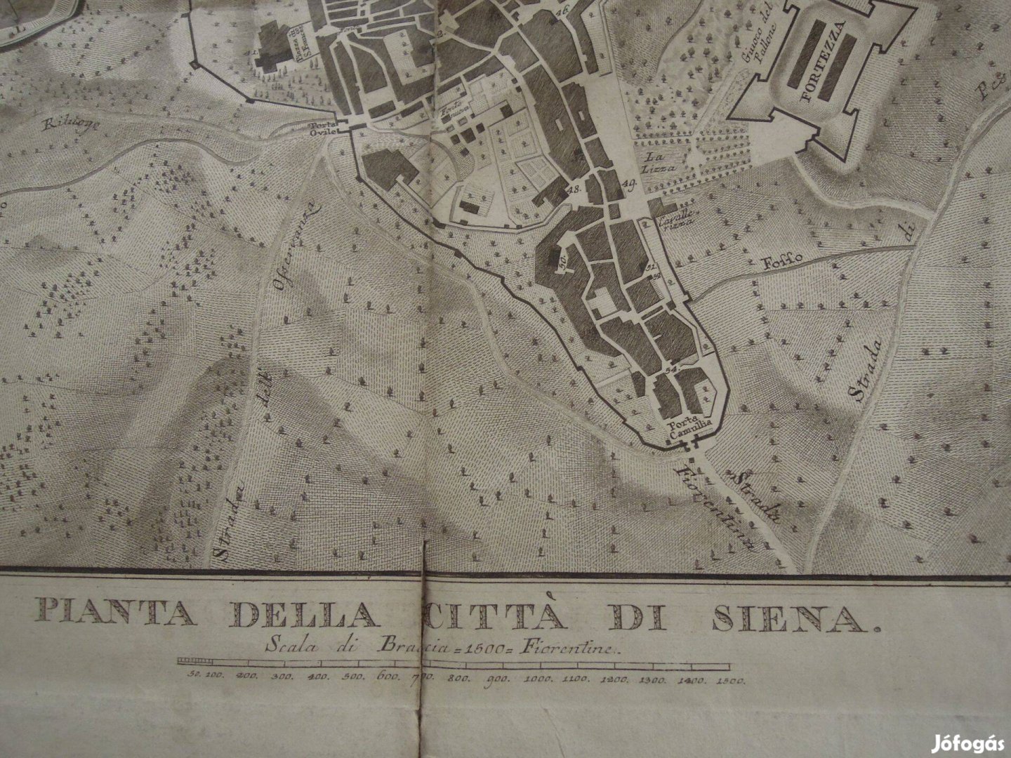 Térkép, Siena koraközépkori Planta della citta di Siena