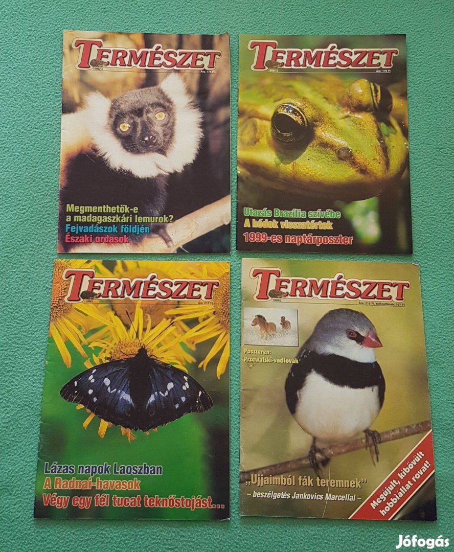 Természet magazinok - 1998-1999-es számok poszterrel