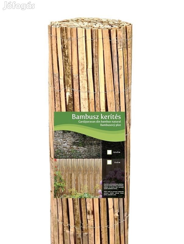 Természetes bambusz kerítés 2x5 méter