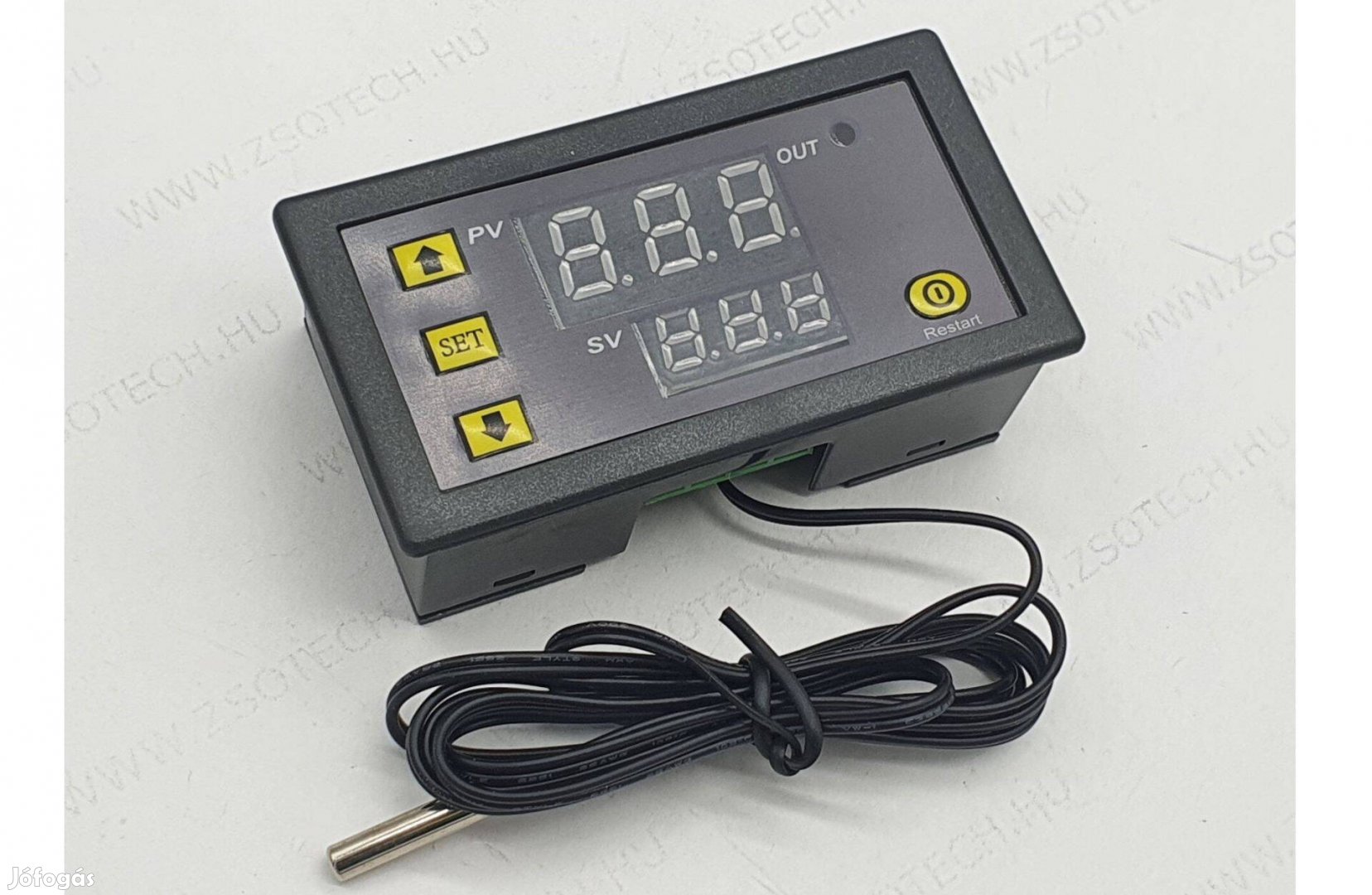 Termosztát hőmérséklet szabályzó 12V DC vagy 230V AC W3230
