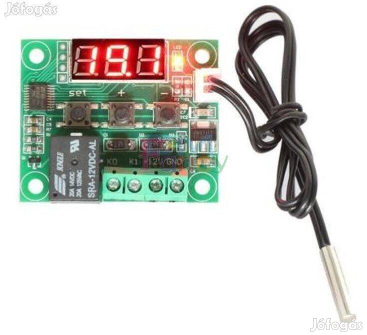 Termosztát panel 12V - 50-110°C - LED Kijelző + szenzor