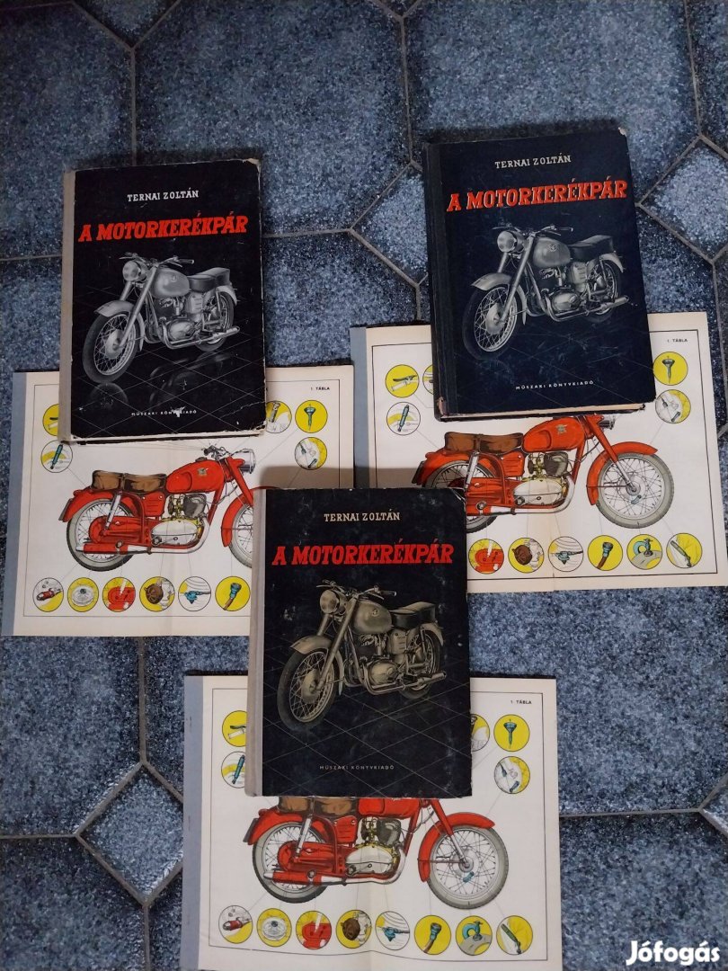 Ternai Zoltán A motorkerékpár + melléklet 1958 1961 1965 veterán motor