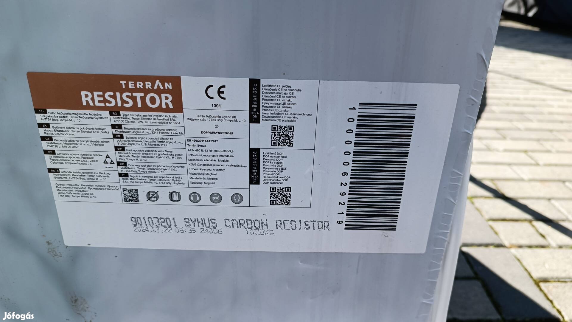 Terrán Synus Carbon Resistor betoncserép 