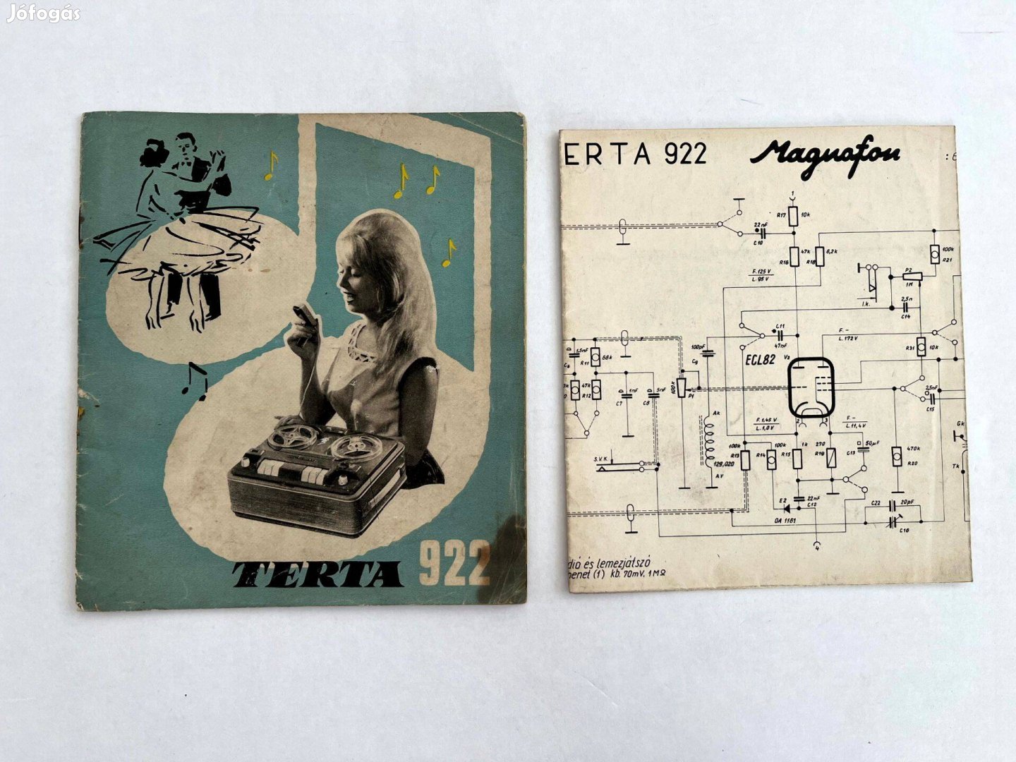 Terta 922 szalagos magnó, magnetofon használati utasítása - 1962