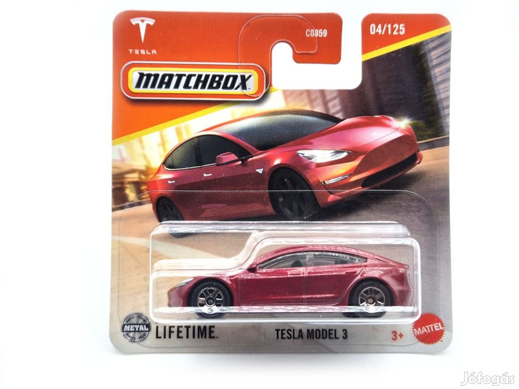 Tesla Model 3 - 04/125 - bliszteres -  Matchbox - 1:64