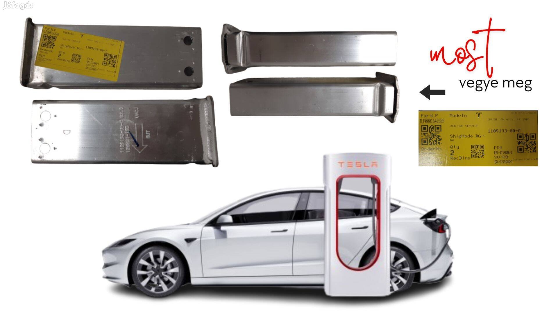 Tesla Model 3 bal + jobb ütközés elnyelő Új, cikkszám 1109193-00-C