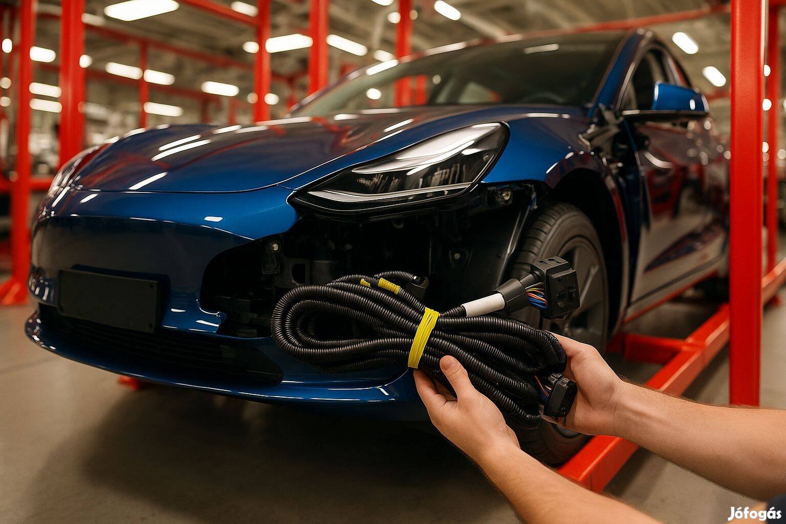 Tesla Model 3 gyári első lökhárító kábelek Új 1067958-00-G