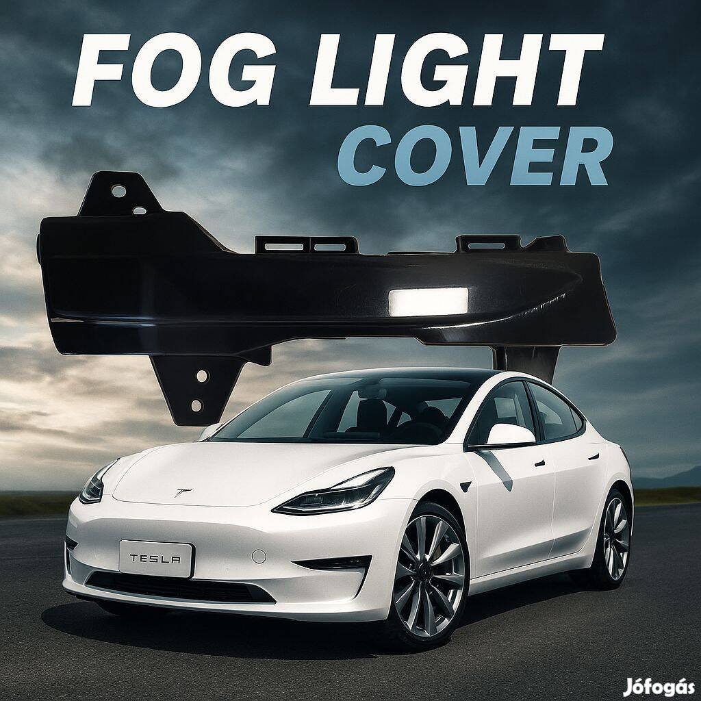 Tesla Model 3 gyári jobb első ködlámpa burkolat, javított 1490023-00-A