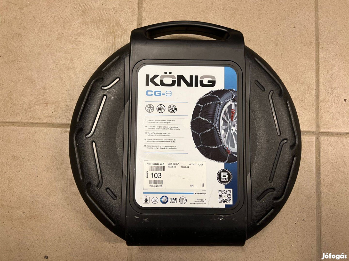 Tesla Model 3 hólánc gyári Tesla König CG-9 Model 3 hólánc