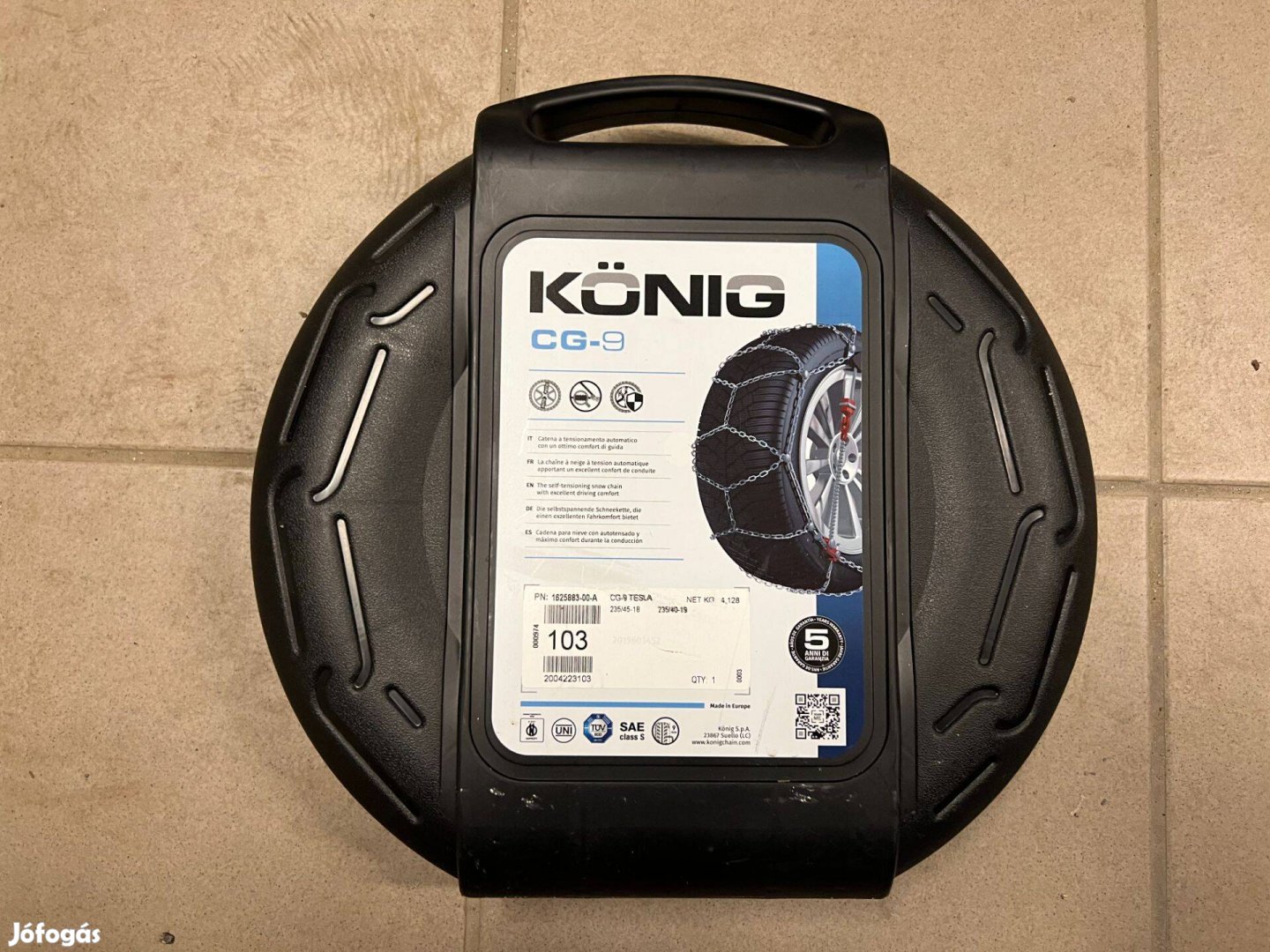 Tesla Model 3 hólánc gyári Tesla König CG-9 Model 3 hólánc bérlés is