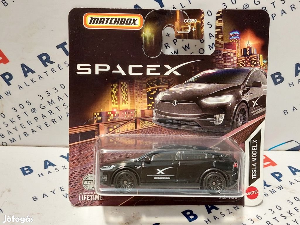 Tesla Model X - SpaceX - 2024 75/100 - bliszteres -  Matchbox - 1:64