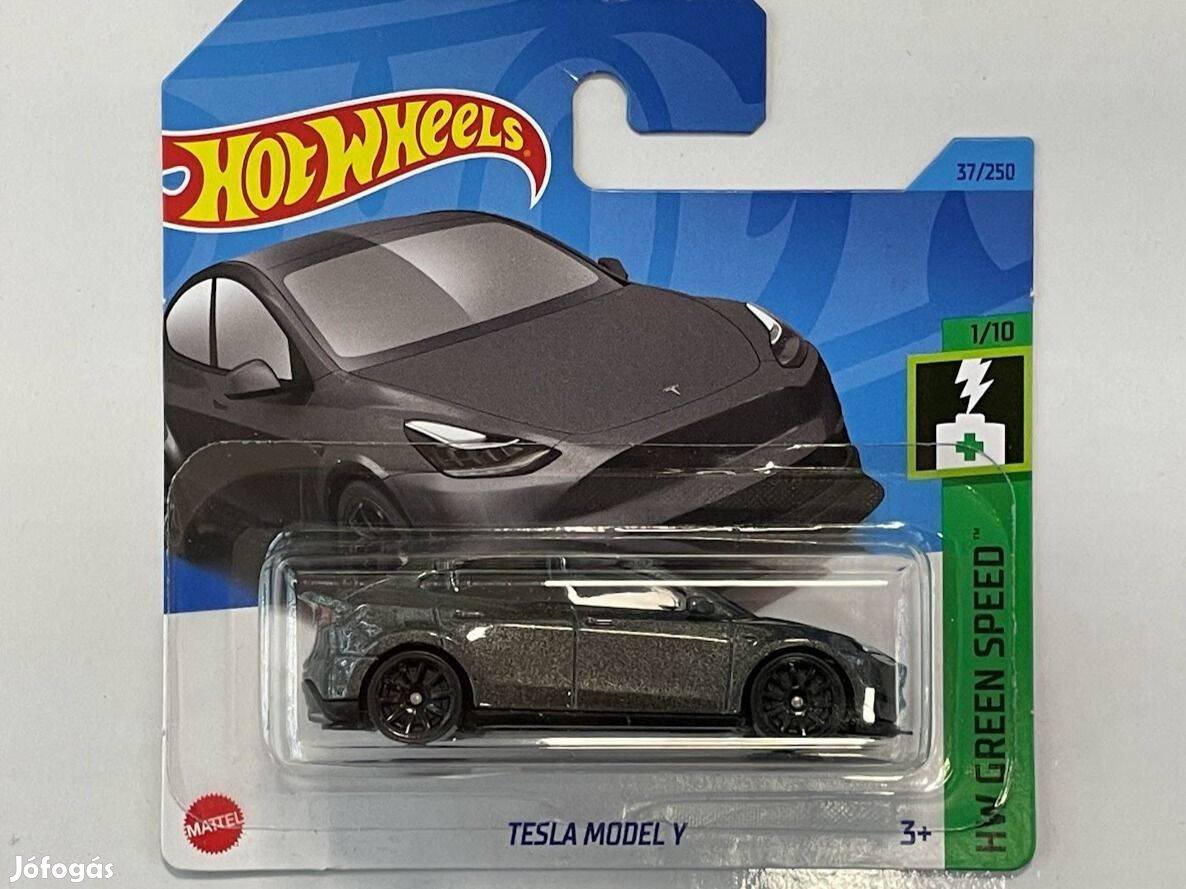 Tesla Model Y 172 Hot Wheels Green Speed 110