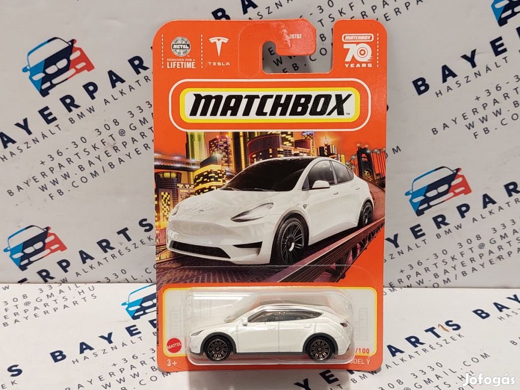 Tesla Model Y - 2023 89/100 - hosszú kártyás -  Matchbox - 1:64