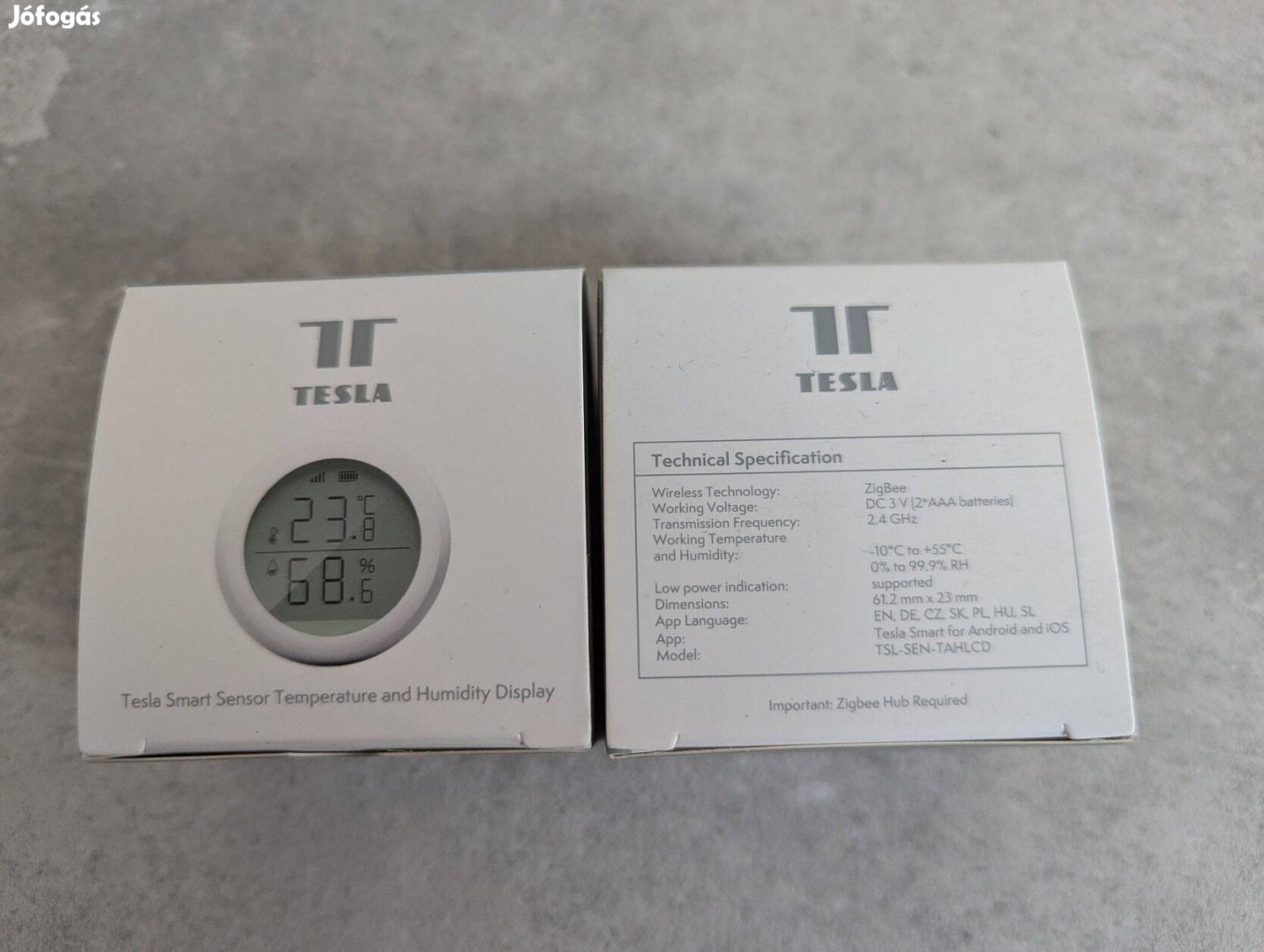 Tesla Smart Zigbee hőmérséklet és páratartalom mérő készülék új!
