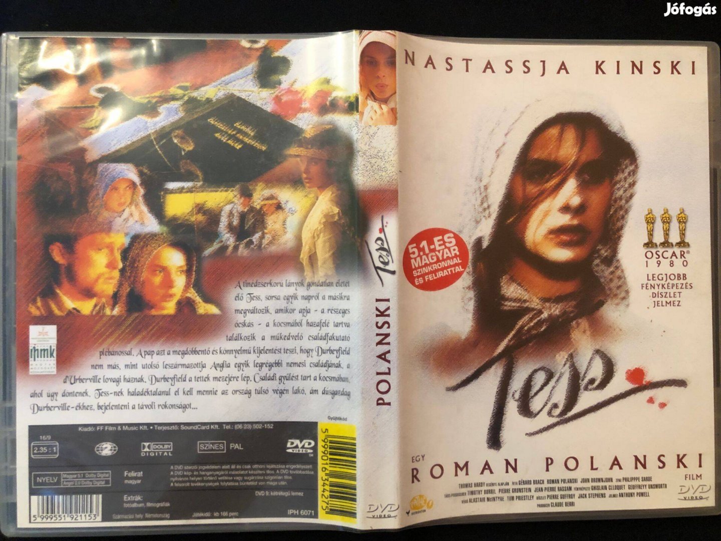 Tess Egy tiszta nő DVD (karcmentes, Roman Polanski, Nastassja Kinski