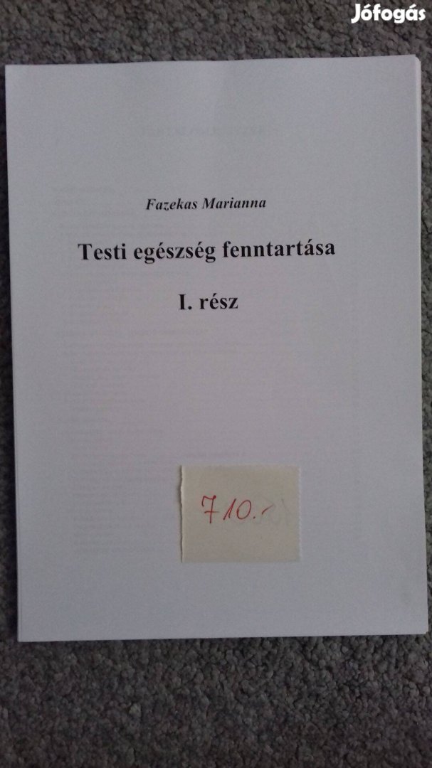 Testi egészség fenntartása I-II. anatómia-élettan