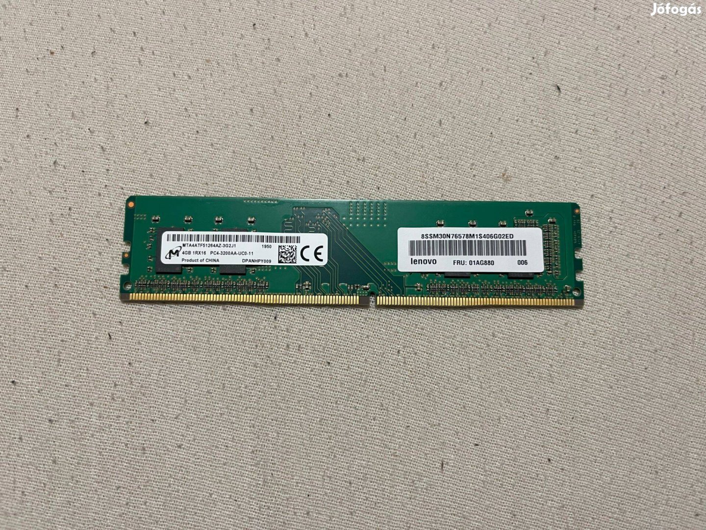 Tesztelt 4GB DDR4 memória PC-be