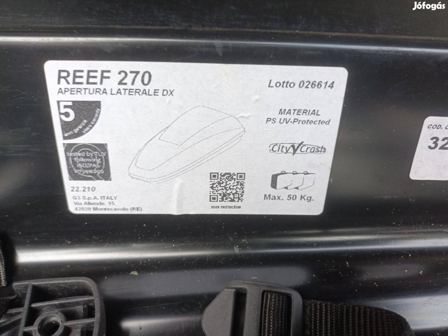 Tetőbox, kis méretű tetőbox, Reef 270