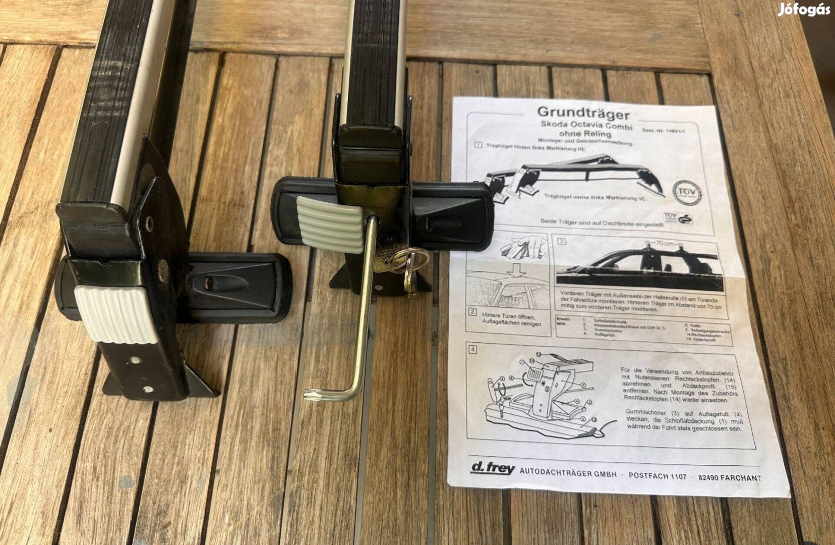 Tetőcsomagtartó Skoda Octavia Combi korlát nélküli zárható alu