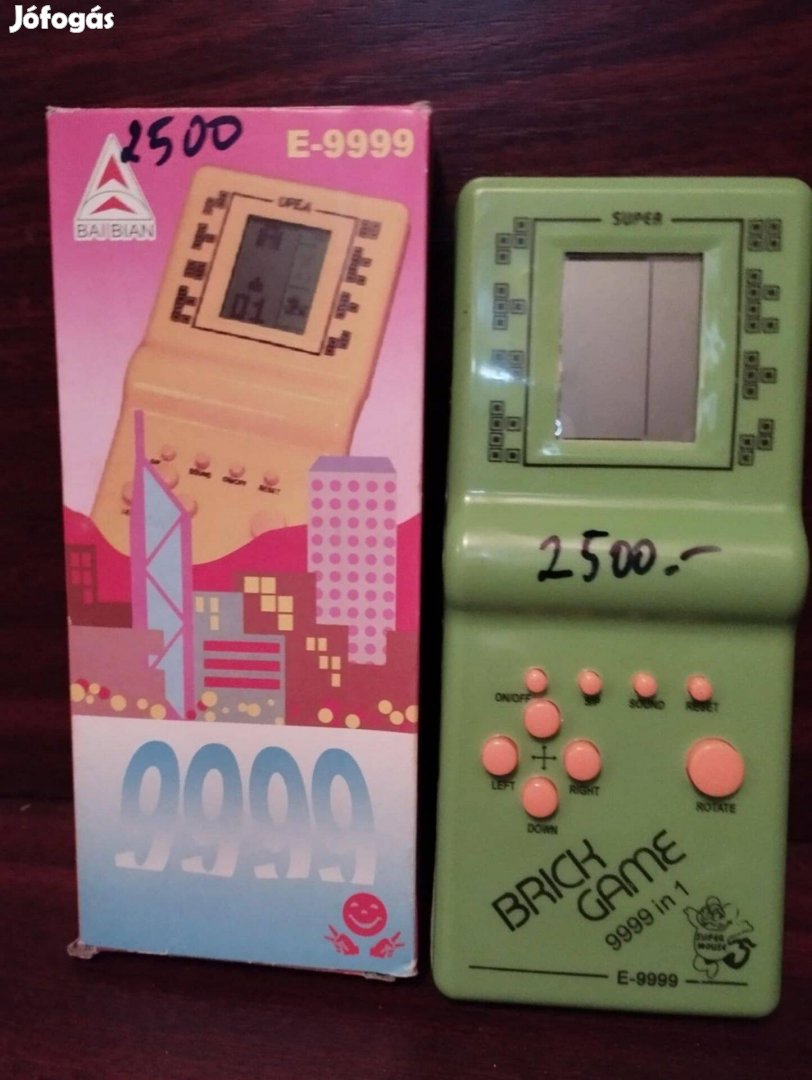 Tetris/ Brick game kvarcjáték/ Retro zsebkonzol Zöld