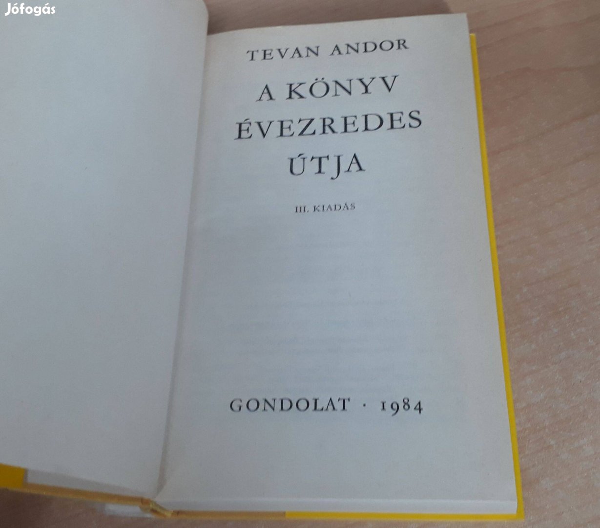 Tevan Andor: A könyv évezredes útja