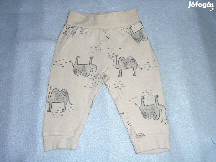 Teve mintás jogger pamut nadrág 3-6 hó méret 68 barna