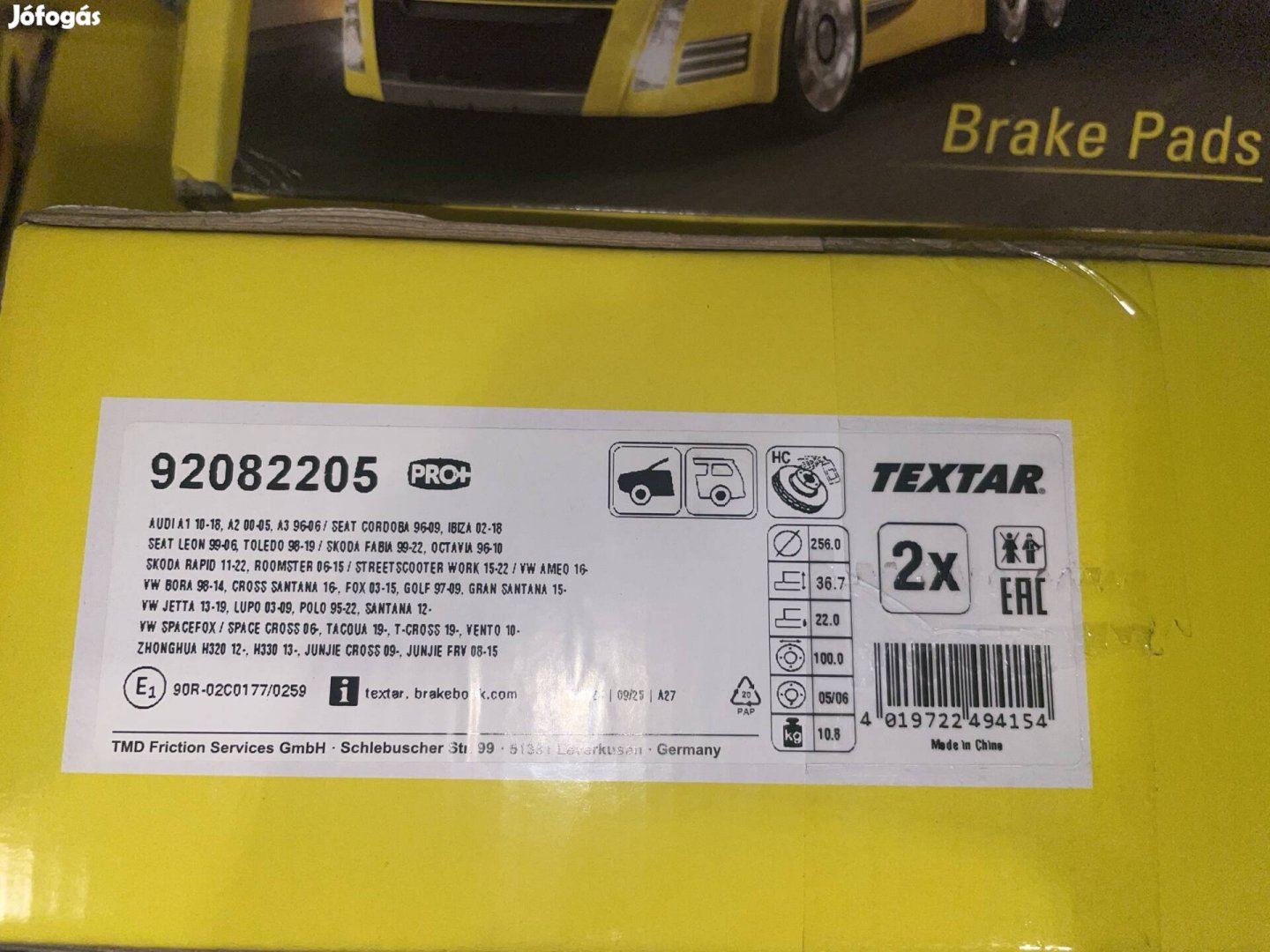 Textar féktárcsa Golf 4/bora stb