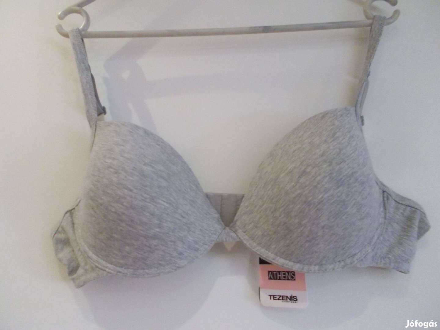 Tezenis pamut, push-up natural szürke melltartó 90B Új