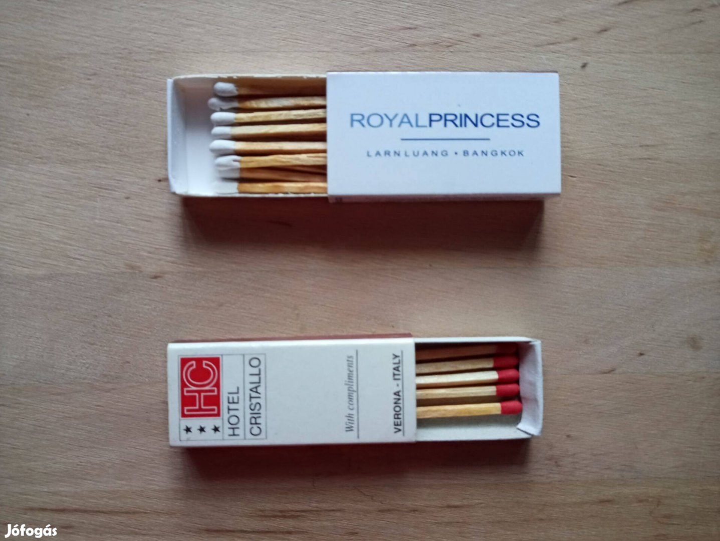 Thaiföldi és olasz mini gyufa hotel reklám 2 db