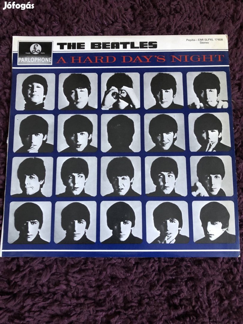 The Beatles A Hard Day's Night LP, bakelit lemez