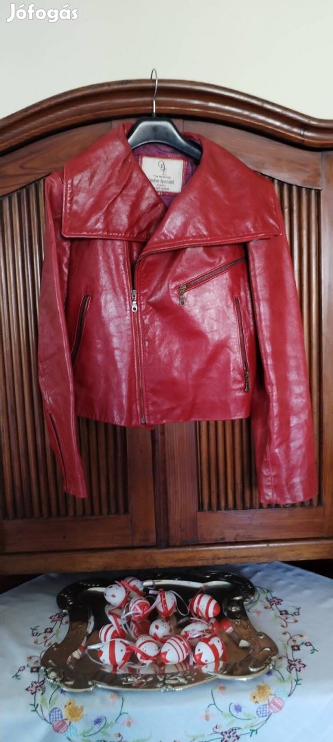 The Bespoke női bőrkabát, M, bordó