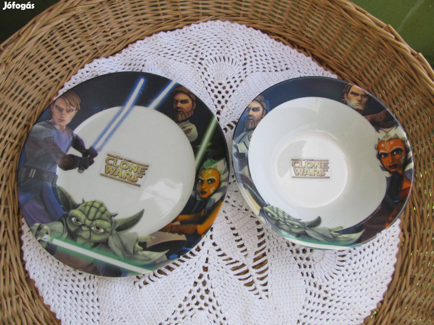The Clone Wars mintás porcelán gyerek tányér szett