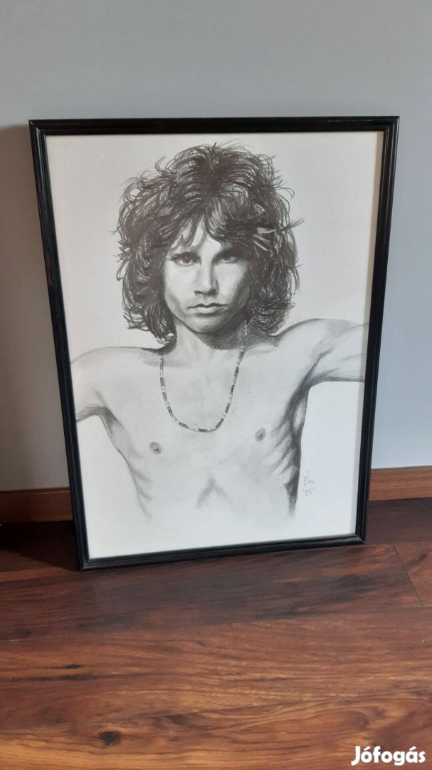 The Doors Jim Morrison 62cm x 45cm keretezett művész grafika 1995