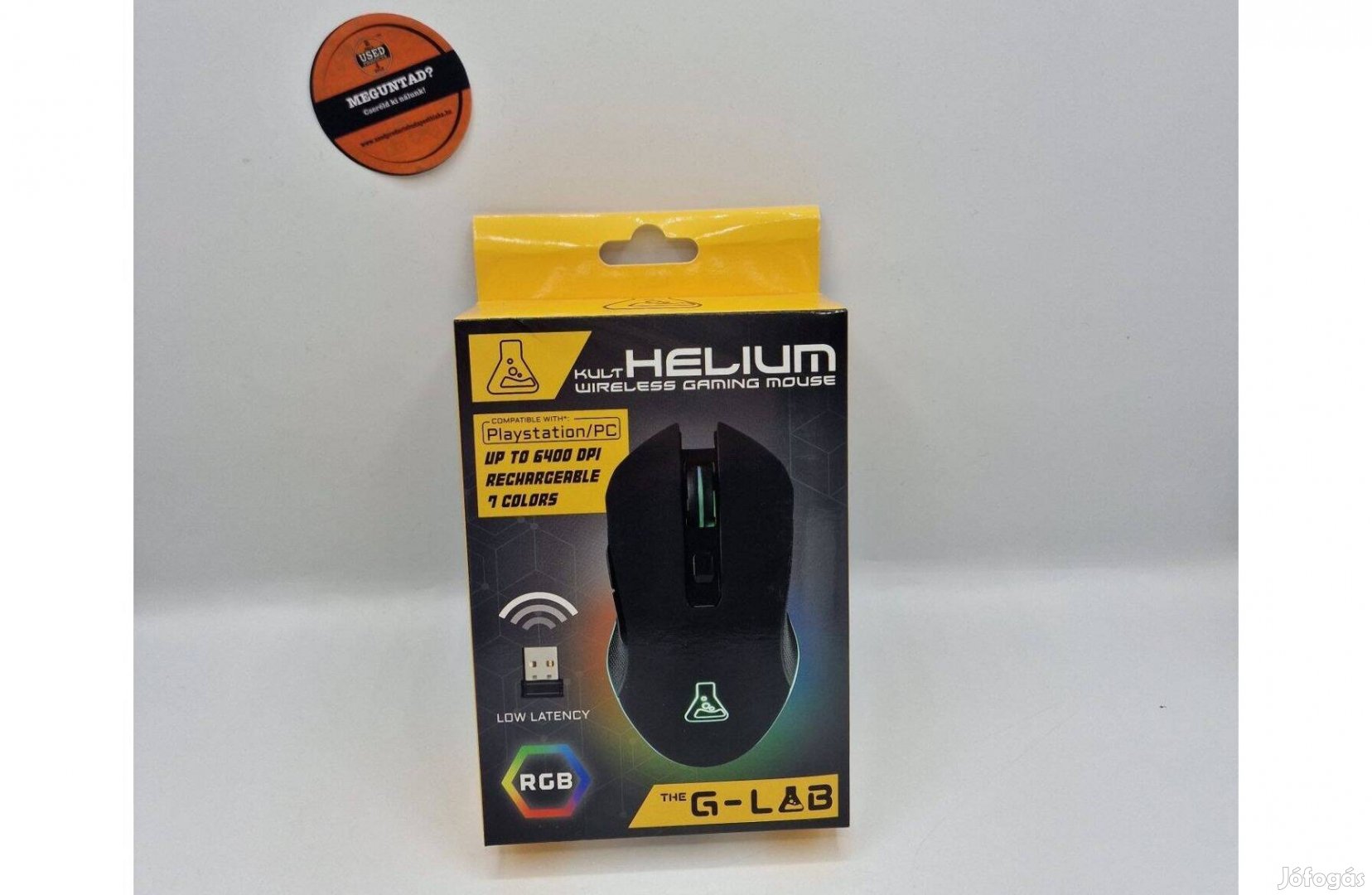 The G-Lab Kult Helium vezeték nélküli gaming egér, új, 1 év garancia