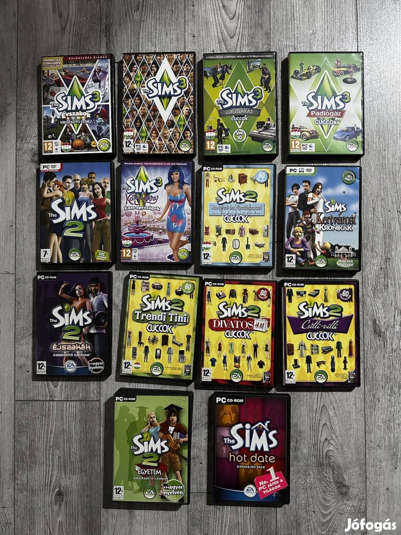 The Sims 3, Sims 2, és Sims 1 kiegészítők.