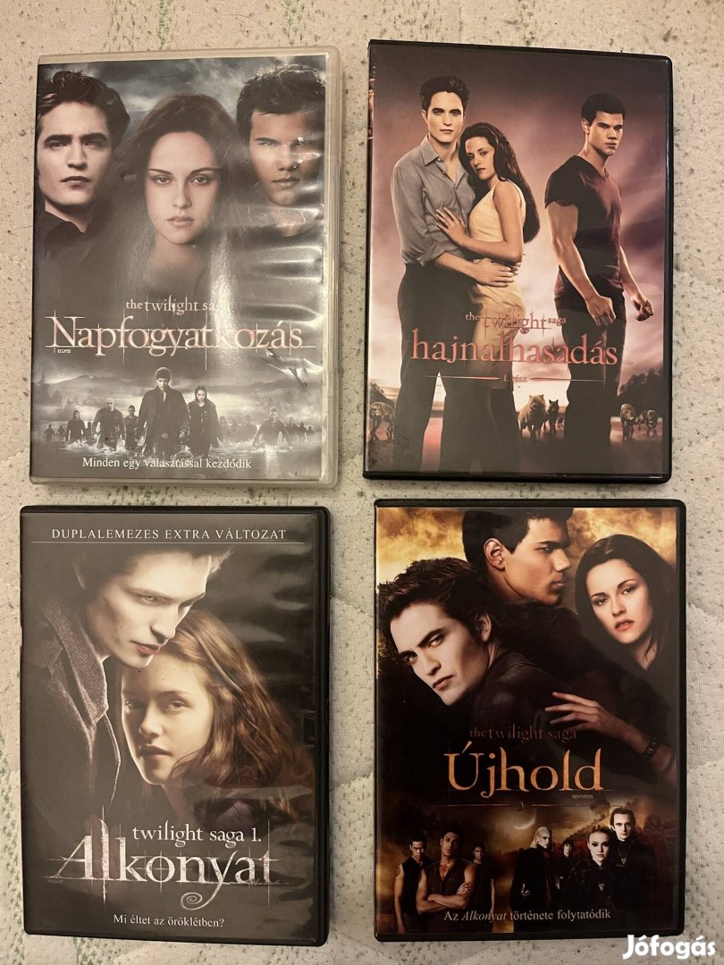 The Twilight Saga eredeti DVD filmek (4 db)